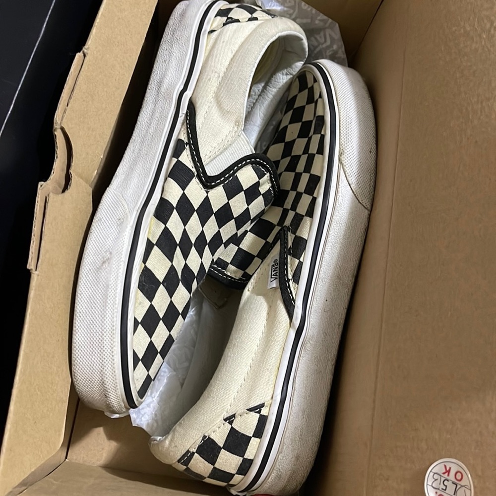 Black and white vans